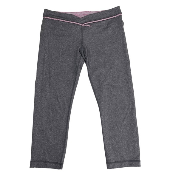 lululemon Priiti Crop Heathered Coal / Muted Mauve Stripes Galore - Picture 4 of 15